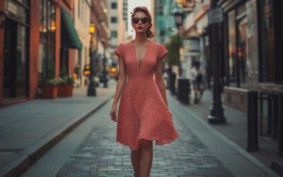 La robe rose à pois intemporelle : guide des matières pour un style vintage réussi